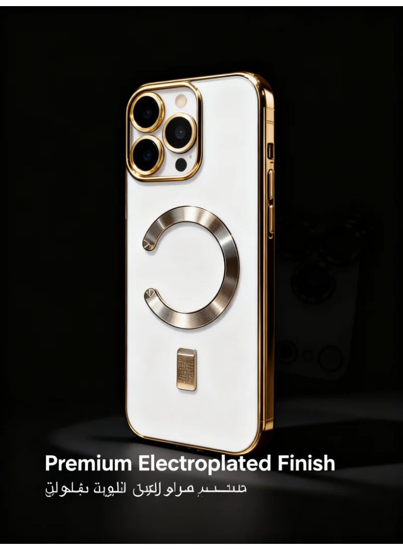Orange Life iPhone 17 Pro Max Magnetic Stand Case | Luxury Metal Texture Shockproof Full Cover | Camera Protection Lens Guard | Business Fashion Slim Hard Shell - Image 5